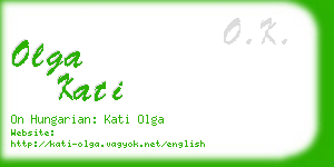 olga kati business card